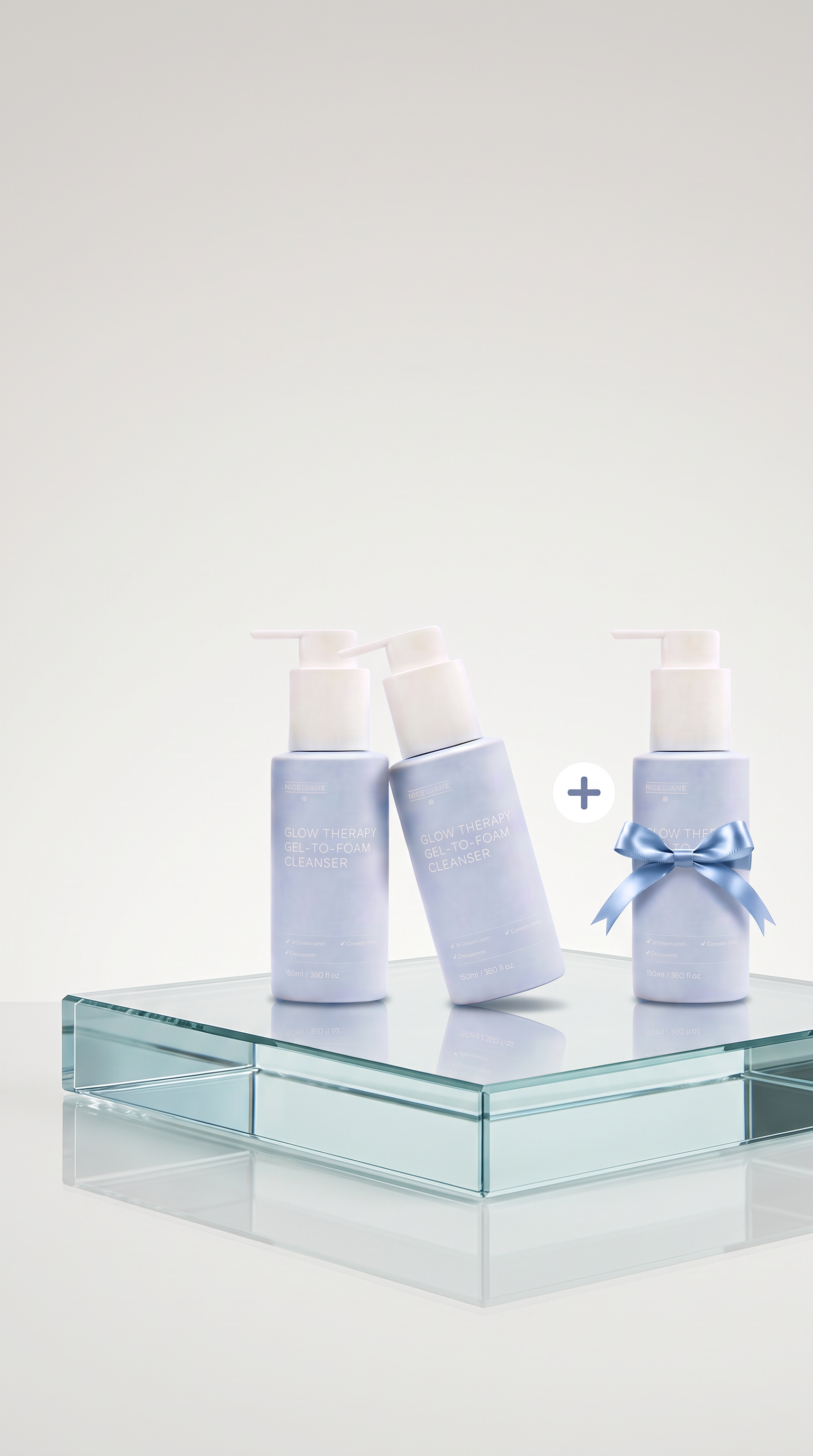Buy 2 Glow Therapy Gel-To-Foam Cleansers at Glutanex and get the third free — limited-time offer.