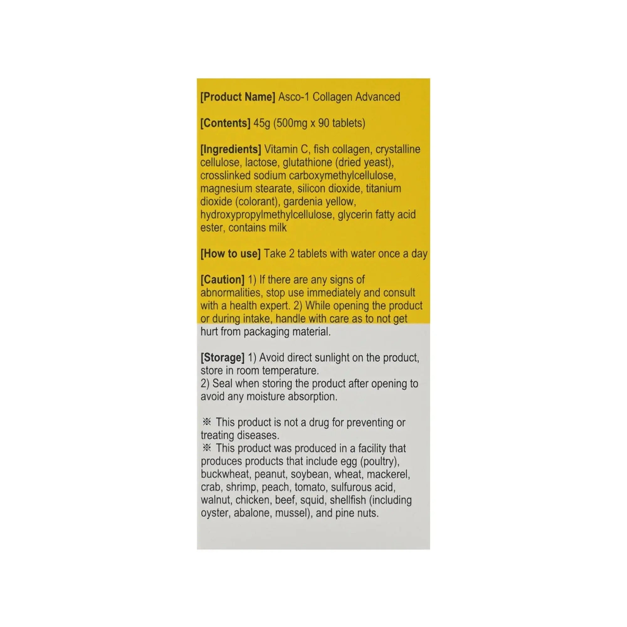 Asco-1 Collagen Advanced Tab – Glutanex